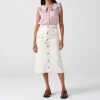 SEVENTY & MOCHI Elodie Midi Skirt in Ecru Denim