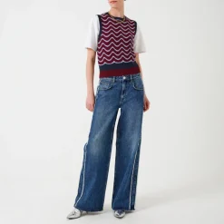 Seventy & Mochi Gracie Side Stripe Jeans in Pasadena Vintage