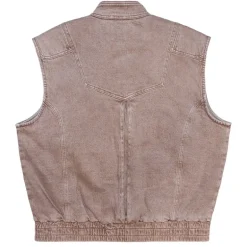 Seventy & Mochi Sleeveless Oversized Juno Jacket in Washed Mocha
