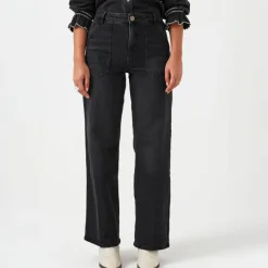 Seventy and Mochi Elodie Full Length Jean in Vintage Black