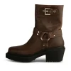 Shoe The Bear Amina Biker Boots in Dark Brown