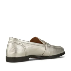 Shoe The Bear Erika Saddle Loafer in Silver Metallic