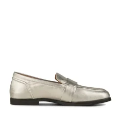 Shoe The Bear Erika Saddle Loafer in Silver Metallic