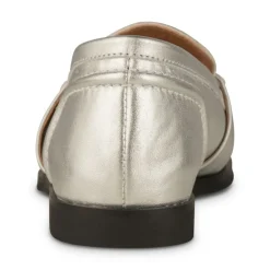 Shoe The Bear Erika Saddle Loafer in Silver Metallic