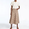 Sierra Cotton Skirt in Leopard Print | Collen & Clare