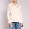 Silk & Cashmere Shirt in Light Oat | Collen & Clare