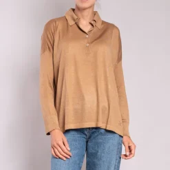 Silk & Cashmere Shirt in Caramel | Collen & Clare