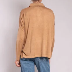 Silk & Cashmere Shirt in Caramel | Collen & Clare