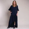 Silk95five Austin Top in Navy