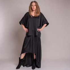 Silk95five Austin Top in Noir