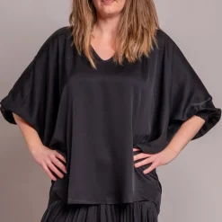 Silk95five Austin Top in Noir