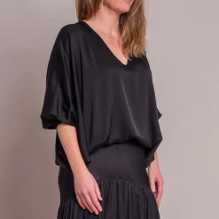 Silk95five Austin Top in Noir