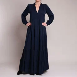 Silk95five Litcha Dress in Navy