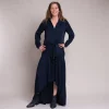Silk95five Palm Royale Skirt in Navy
