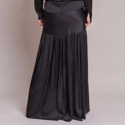 Silk95five Palm Royale Skirt in Noir