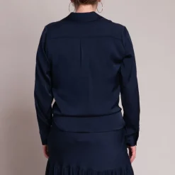 Silk95five Thai Top in Navy
