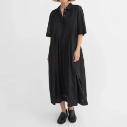 SKALL Dot Shirt Dress in Black