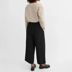SKALL Loui Oversized Blouse in Light Brown/White Stripe