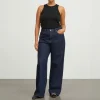 SKALL Willow Wide Leg Jeans in Indigo Blue
