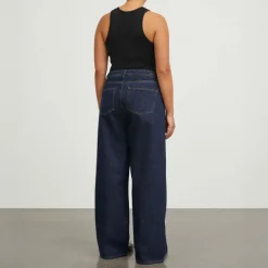 SKALL Willow Wide Leg Jeans in Indigo Blue