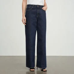SKALL Willow Wide Leg Jeans in Indigo Blue