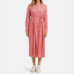 SMITH & SOUL Plisse Dress in Rose Print