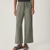 SPLENDID Angie Crop Wide Leg Trousers in Soft Vintage Olive Branch