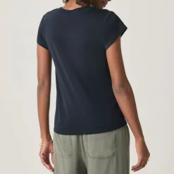 SPLENDID Faye Crewneck Tee in Navy