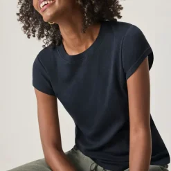 SPLENDID Faye Crewneck Tee in Navy