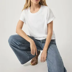 SPLENDID Skye Slub Tee in White