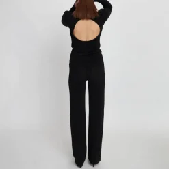 Stella Nova High Neck Sparkling Blouse in Black