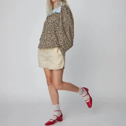 STELLA NOVA Leopard Blouse with Embroidery in Leopard