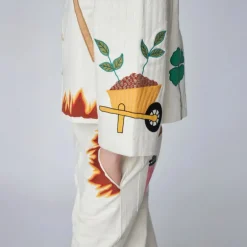 STELLA NOVA Patchwork Elements Cotton Jacket in Creme