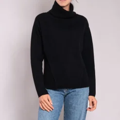 Thick Roll Neck Jumper in Black | Collen & Clare