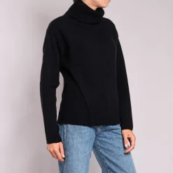 Thick Roll Neck Jumper in Black | Collen & Clare