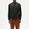 THINKING MU Hemp Ant Shirt in Black