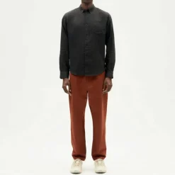 THINKING MU Hemp Ant Shirt in Black