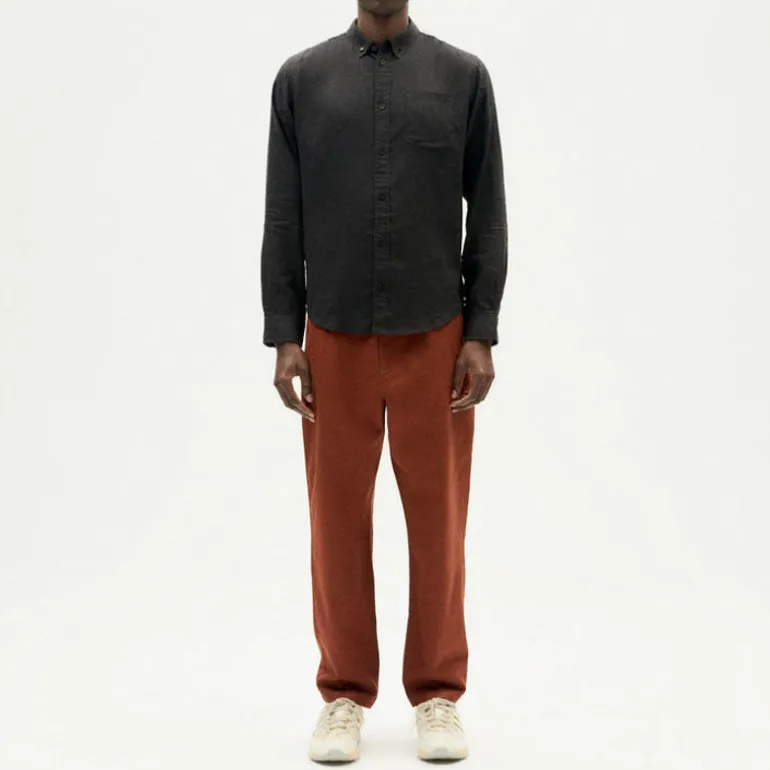 THINKING MU Hemp Ant Shirt in Black