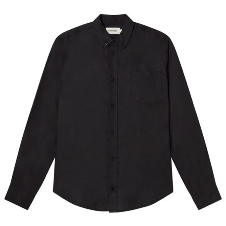 THINKING MU Hemp Ant Shirt in Black