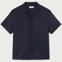 THINKING MU Hemp Jules Shirt in Navy