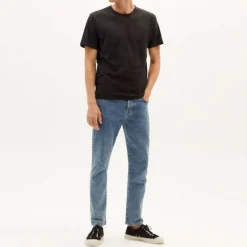 THINKING MU Hemp T Shirt in Black