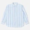 UNIVERSAL WORKS Lazy Days Shirt in White/Blue