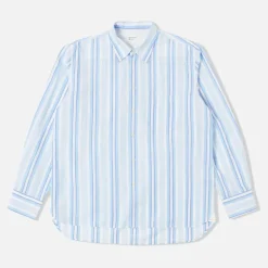 UNIVERSAL WORKS Lazy Days Shirt in White/Blue