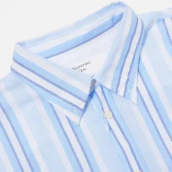 UNIVERSAL WORKS Lazy Days Shirt in White/Blue
