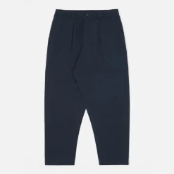 UNIVERSAL WORKS Pleated Track Pant in Navy