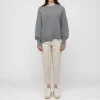 VAN KUKIL Hazel Slouch Side Split Jumper in Derby Grey