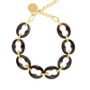 Vanessa Baroni Turtle Necklace in Dark Brown Marble