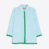 VILAGALLO Alicia Shirt in Turquoise