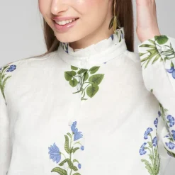 VILAGALLO Andy Shirt in Floral Blue