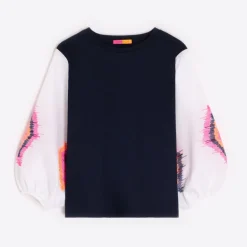 VILAGALLO Eugen Top in Large Ikat Print